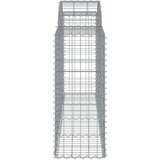  Lučne gabionske košare 2 kom 200x50x100/120cm pocinčano željezo | shoptok.hr