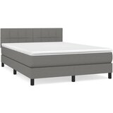 Maison Chic Box spring postelja - Vzmetna postelja z vzmetnico temno siva 140x200 cm blago SL20748, (21892810) | Shoptok.si