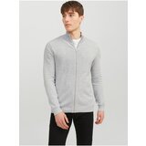 Jack & Jones Light gray mens basic sweater Hill - Men
