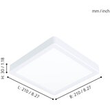 Eglo LED stropna svetilka Fueva 5 (17 W, 21 x 21 x 2,8 cm, nevtralno bela) | Shoptok.si