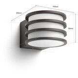 Philips LED RGB prigušiva spoljna zidna lampa Hue LUCCA 1xE27/8,1W/230V IP44 | Eponuda.com