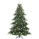 vidaXL Umjetno božićno drvce s nogom with LEDs s stalakom 210cm PVC | shoptok.hr