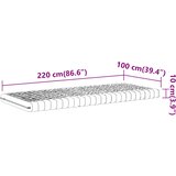  Madrac od pjene bijeli 100x220 cm 7 zona tvrdoća 20 ILD | shoptok.hr