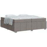  konstrukcija postelje z vzmetnico taupe 200 x 200 cm blago, (5000069821) | Shoptok.si