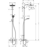 Hansgrohe 27320000 crometta s 240 termostatska armatura za kad s tuš setom | Shoptok.si