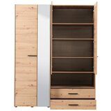 Mömax omara za oblačila leon, barva hrasta, š. 161 cm | Shoptok.si