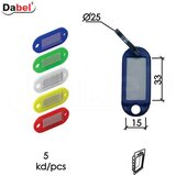 Dabel privezak za ključ pvc 25/15/33 mm 5kom c/p/z/ž/cr | ePonuda.com