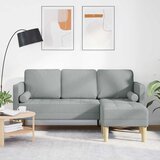  Set sofe s jastukom Svijetlo siva Poliester | shoptok.hr
