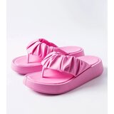 Gemre Pink flip-flops with ruching Filena | Shoptok.si