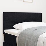 vidaXL Naslon za glavo z gumbi, črn, 90 cm, tkanina | Shoptok.si