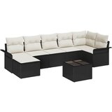 vidaXL Vrtna sedežna garnitura s shranjevanjem 8 pcs Črna poli ratan, (5000146202) | Shoptok.si