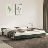 vidaXL Okvir za krevet s uzglavljem tamnozeleni 200x200 cm baršunasti Cijene