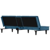  Raztegljiv kavč z držali za skodelice moder žamet, (20697865) | Shoptok.si