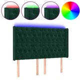  LED uzglavlje tamnozeleno 163x16x118/128 cm baršunasto | Eponuda.com