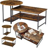  Set stolića za dnevni boravak 2u1 Rustic 123x60x51cm Cene