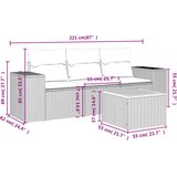  4-dijelni set vrtnih sofa od poliratana s jastucima crni | shoptok.hr