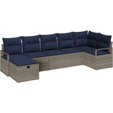  Set sofe s jastukom 7 pcs Siva i mornarsko plava poliratan | shoptok.hr