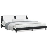 vidaXL Okvir kreveta LED crno-bijeli 200 x 200 cm umjetna koža | shoptok.hr