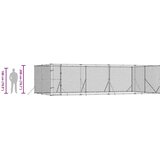 Vanjski kavez za pse srebrni 8 x 4 x 2 m od pocinčanog čelika | shoptok.hr