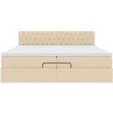 vidaXL Otomanski krevet s madracem krem 200x200 cm tkanine | shoptok.hr