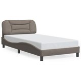  The Living Store Posteljni okvir z vzglavjem taupe 100x200 cm blago - Posteljni Okvir, (21523286) Cene