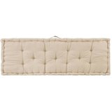  Paletni podni jastuk pamučni 120 x 40 x 7 cm bež | shoptok.hr