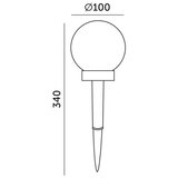  LED solarna svetiljka GLEAM LED/1,2V 3000K IP44 40 mAh zadimljena/crna | Eponuda.com