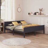  Okvir za krevet od masivne borovine sivi 200 x 200 cm | shoptok.hr