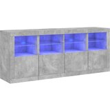  The Living Store Komoda z LED lučkami betonsko siva 163x37x67 cm - Komoda, (21502185) | Shoptok.si