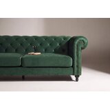 Venture Home Velvet trosjed 217 cm, zeleni Slike