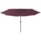  Vrtni suncobran s LED svjetlima 400 cm bordo | shoptok.hr