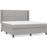  Krevet s oprugama i madracem svjetlosivi 180x200 cm od tkanine | shoptok.hr
