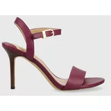 Polo Ralph Lauren Usnjeni sandali Gwen vijolična barva, 802836571004