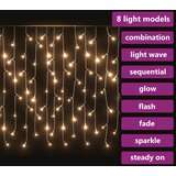  LED zavjesa sa sigama 10 m 400 LED tople bijele 8 funkcija | Eponuda.com