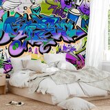 Artgeist Foto tapeta - Graffiti: violet theme 300x210 Standard | shoptok.hr