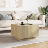  Stolić za kavu LED boja hrasta 60x60x40 cm konstruirano drvo | Eponuda.ba