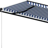 vidaXL tenda na ručno uvlačenje 400 x 350 cm plavo-bijela | shoptok.hr