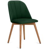  Trpezarijska stolica BAKERI 86x48 cm tamno zelena/svetli hrast | Eponuda.com