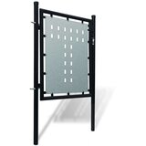 vidaXL crna jednostruka vrata za ogradu 100 x 125 cm | shoptok.hr