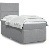  Krevet s oprugama i madracem svjetlosivi 100x200 cm od tkanine | shoptok.hr