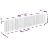  Gabionska sadilica od pocinčanog čelika 360 x 30 x 90 cm | shoptok.hr