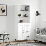 The Living Store Visoka omara bela 69,5x34x180 cm inženirski les - Visoka Omarica, (21661151) | Shoptok.si