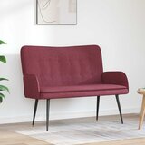 SOFA za dvije osobe boja crnog vina 115 x 61 x 87 cm tkanina Cijene
