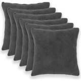  Presvlaka za jastuk 6 pcs HEERLEN Tamnosiva 60 x 60 cm Bouclé | shoptok.hr