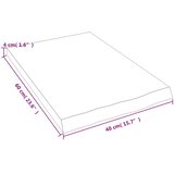  Zidna polica tamnosmeđa 40x60x(2-4) cm od obrađene hrastovine | shoptok.hr