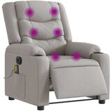 vidaXL Električni masažni naslanjač sivo blago, (22123361) | Shoptok.si