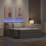  LED krevet za pohranu s madracem Sivosmeđa 140 x 200 cm Tkanina | shoptok.hr