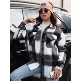 DStreet Kurtka damska oversize KRATONIA w kratkę czarno-bordowa | Shoptok.si