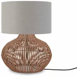 Good&Mojo Svetlo siva/naravna namizna svetilka s tekstilnim senčnikom (višina 48 cm) Kalahari –
