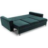 Cosmopolitan Design Modrozelena žametna raztegljiva sedežna garnitura s prostorom za shranjevanje 235 cm Kyoto – | Shoptok.si